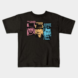 Vintage the good the bad and the ugly Kids T-Shirt